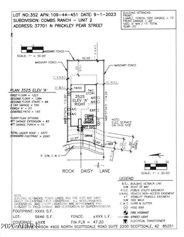 37701 N Prickley Pear Street Preliminary Plot Plan