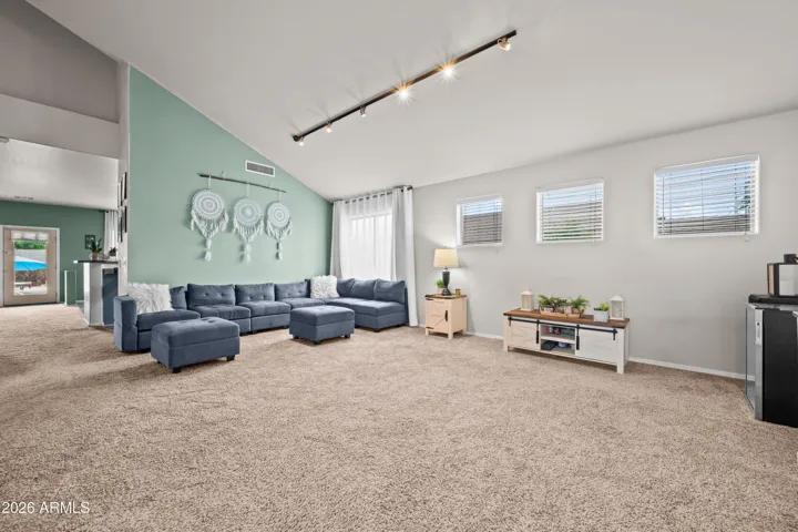 Vaulted ceilings great room