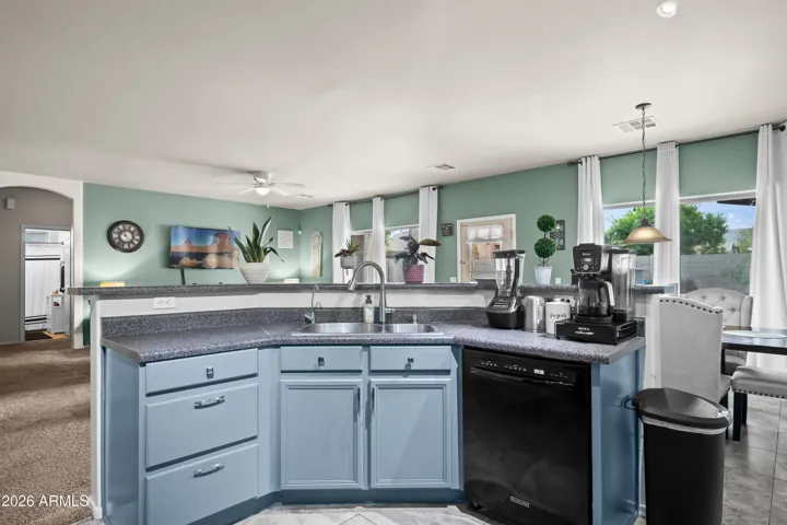Kitchen & family room