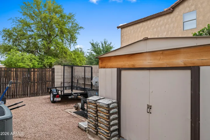 Plenty of outdoor storage