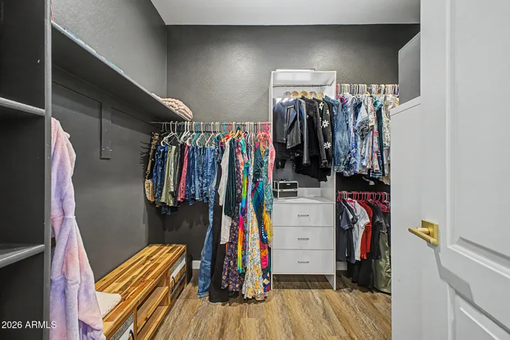 Large primary walk in closet