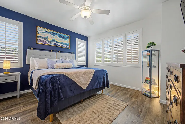 Primary suite with shutters