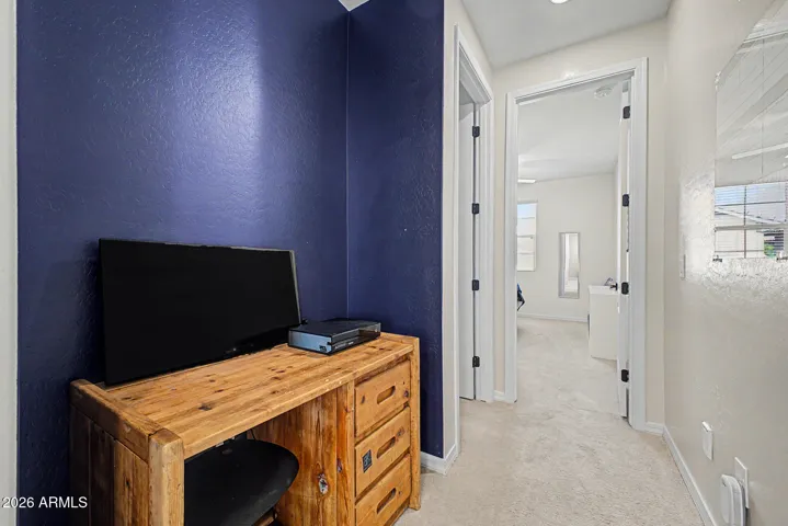 Upstairs hallway desk nook
