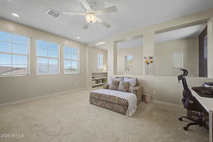 Lots of windows and light in the loft