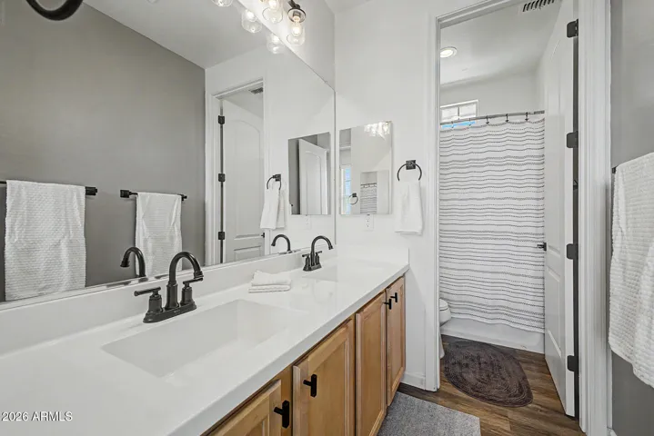 Upstairs hall bath with separate wet room door