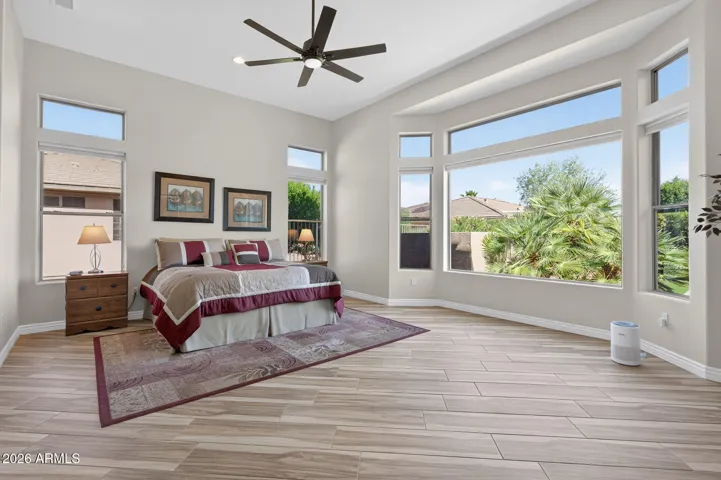 Your private oasis offers fabulous views of the pool and back yard.