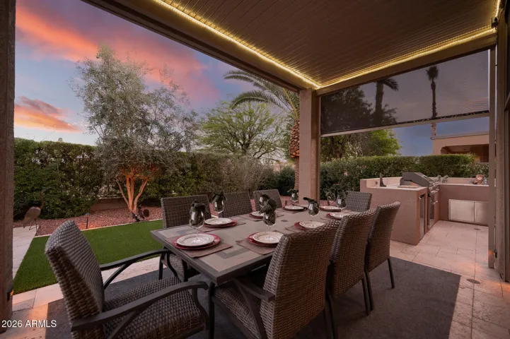 Notice the lighting for evening ambience.