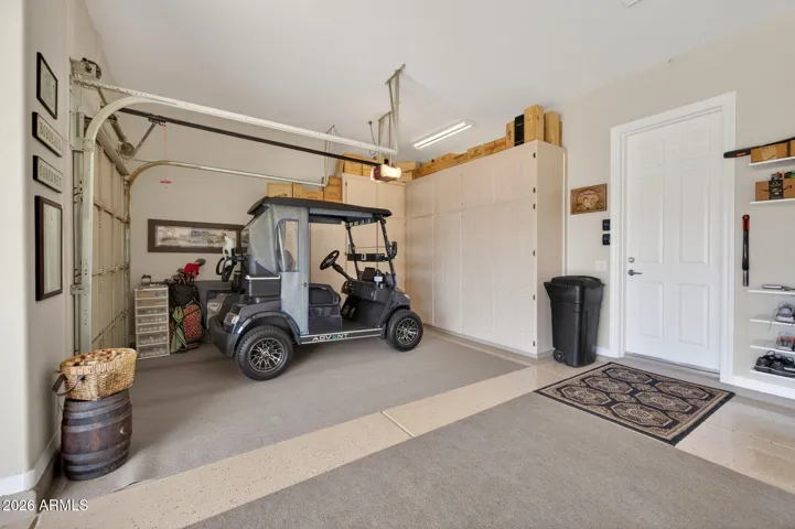 or park your golf cart in this section of the garage.