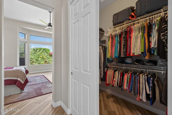 This show just 1 of the 2 walk-in closets.