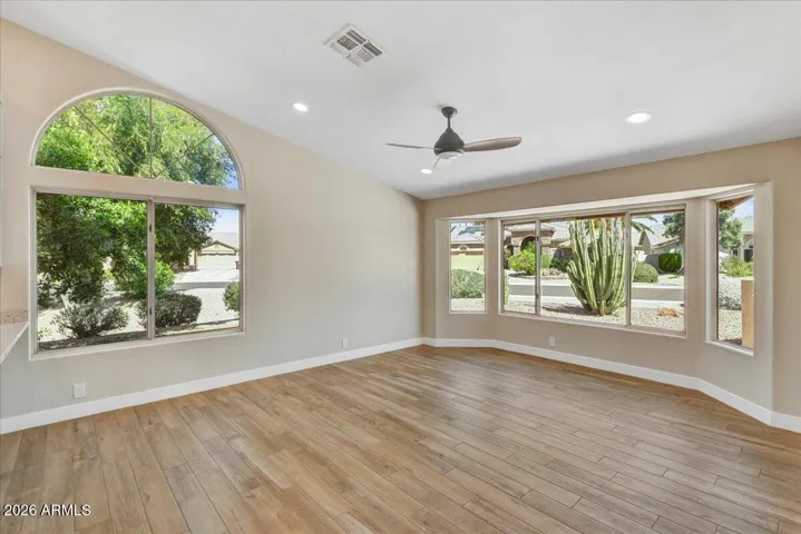 Eat-in kitchen area and family room
