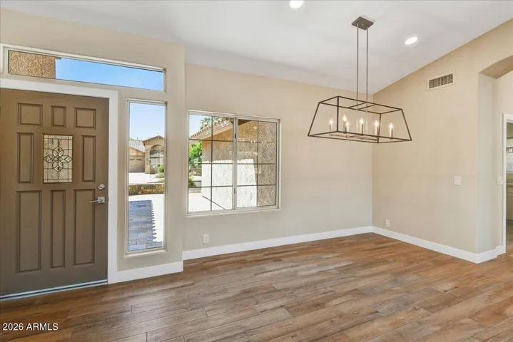 Formal dining off of the entry and living room