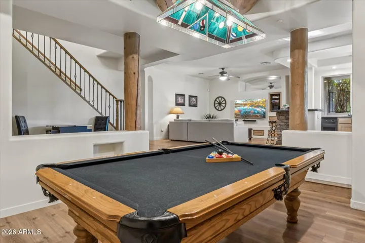 Lower level is a perfect place to gather with friends