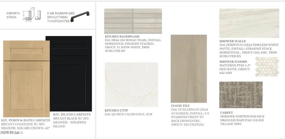 Designer selected interior finishes