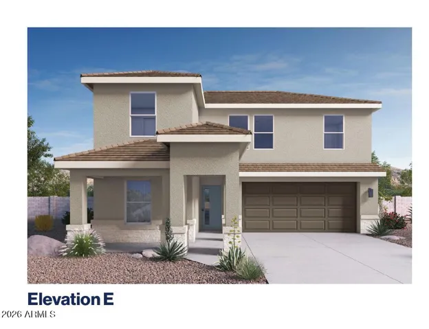 Exterior Elevation "E" Rendering-Does not reflect exterior paint color or stone veneer color