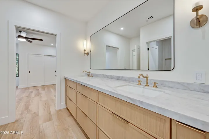 Jack and Jill Bathroom with Custom Vanity Bedroom 3 Entrance