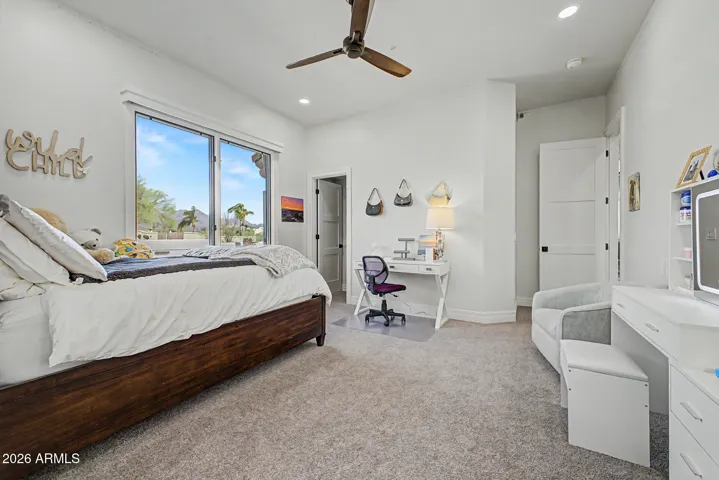 Ensuite bedroom 2 on ground level is light and bright