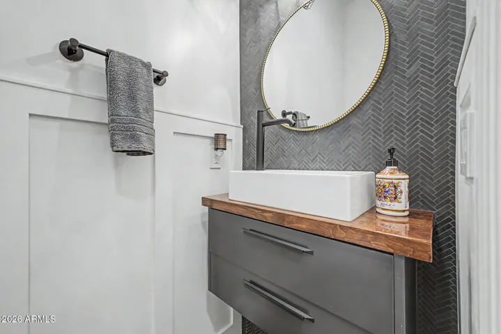 Stylish, convenient half bath