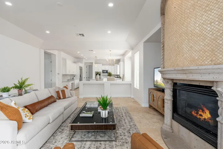 Family room open to Kitchen