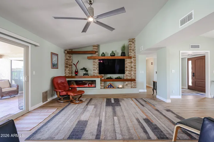 Built in entertainment area