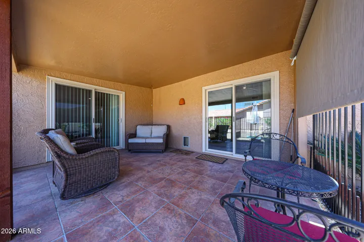 North facing back patio
