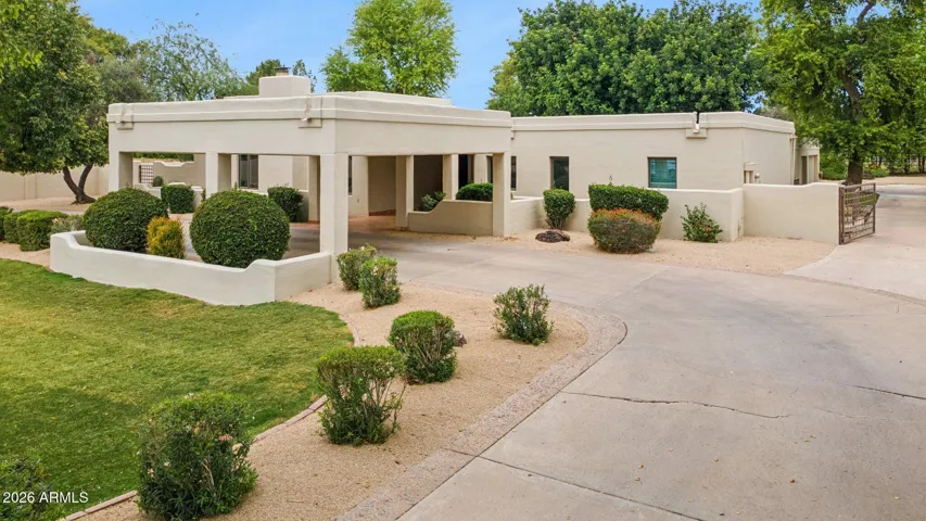 Mature landscaping