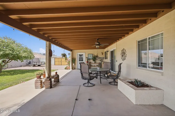 Large extended patio for entertaining