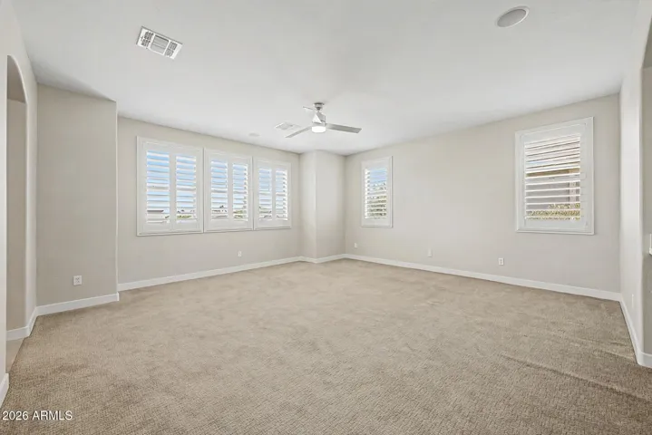 Generously sized primary suite