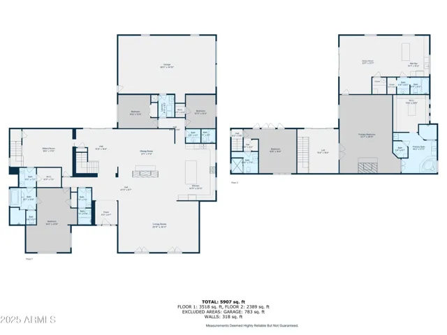 Floor plan, level 1 & 2, (Buyer to verify all measurements)
