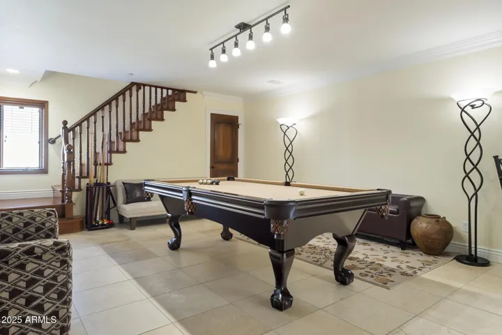 Staircase leading to private 2nd floor ensuite bedroom/bathroom (billiard room)