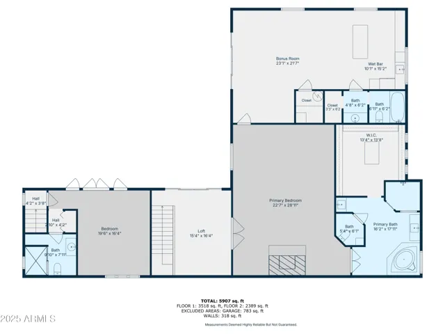 Floor plan, level 2, (Buyer to verify all measurements)