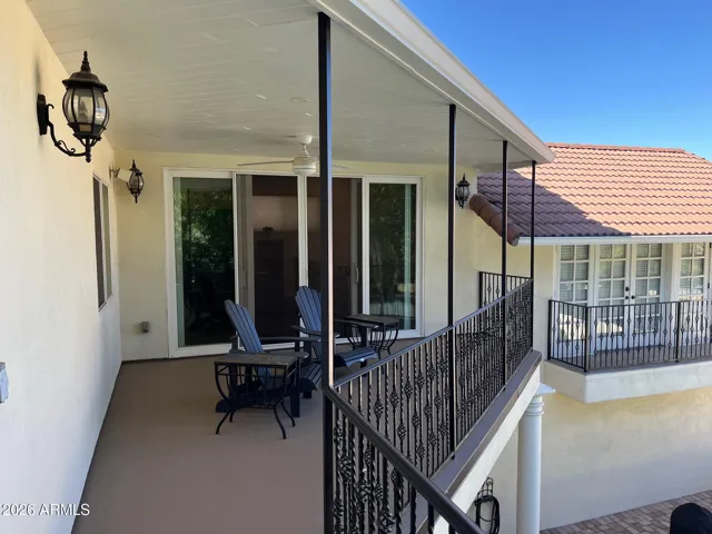 Upper, covered balcony just outside of the loft