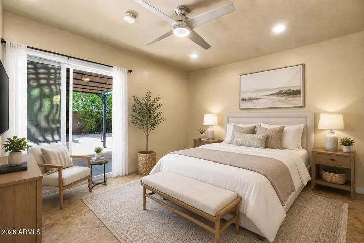 Virtually staged as a bedroom.