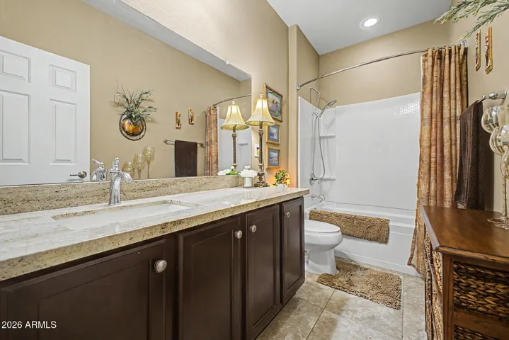 Spacious Bathroom with Granite Counters