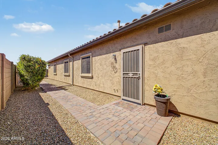 with Security Door at side of house