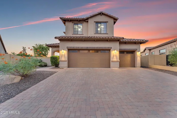 Large paver driveway