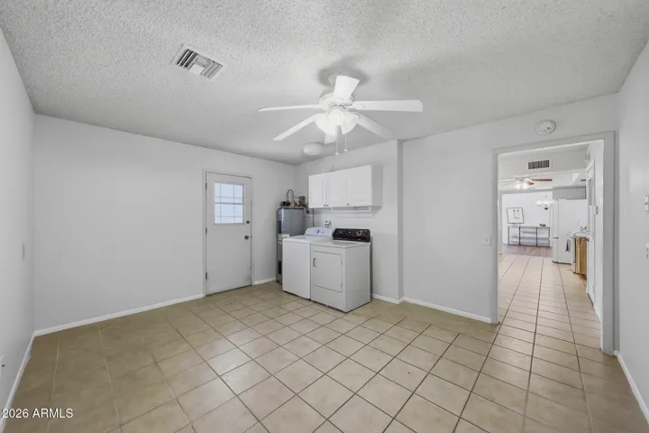 This is a SUPER versatile Space - Office, Hobby, you can even park your Golf Car in here! Double doors to the Garage allow easy access.