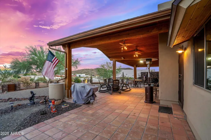 Covered patio for morning sunrises/evening sunsets