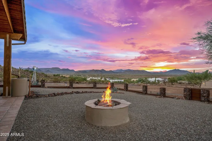 Enjoy the views by the fire pit