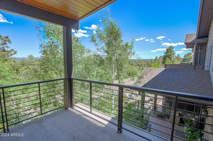 Views from the upstairs en suite. Large private deck