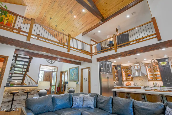 Cat walk takes you to the loft, den, guest bedrooms and baths