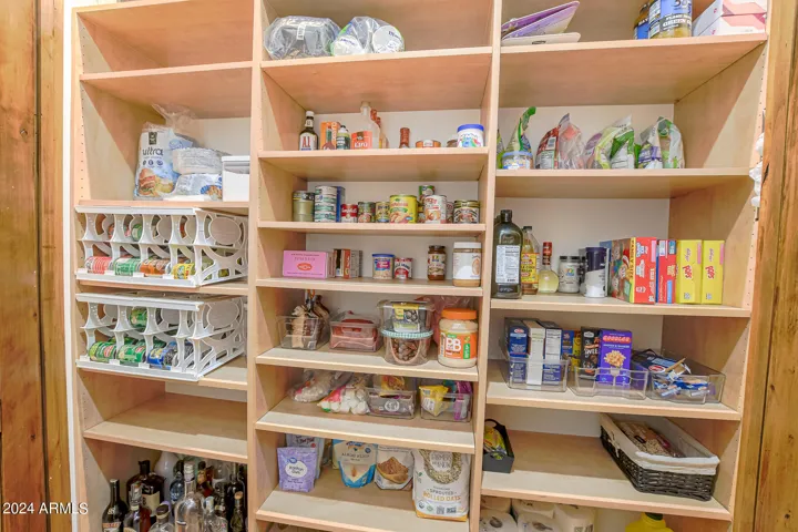 Plenty of storage in this double door pantry