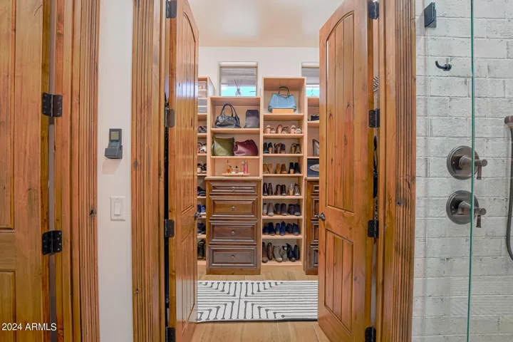 8" Alder French doors throughout