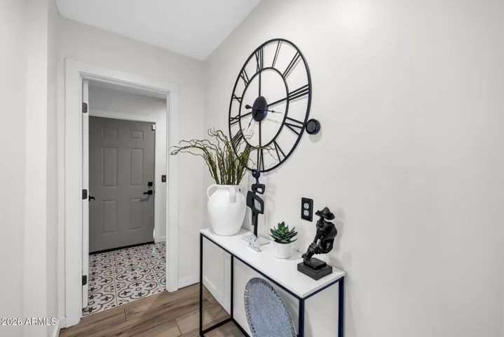 Hallway Leading to Laundry room and Backyard.