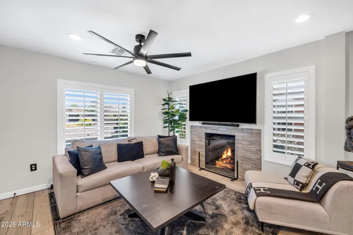Living Room with Fireplace and Relaxed Seating