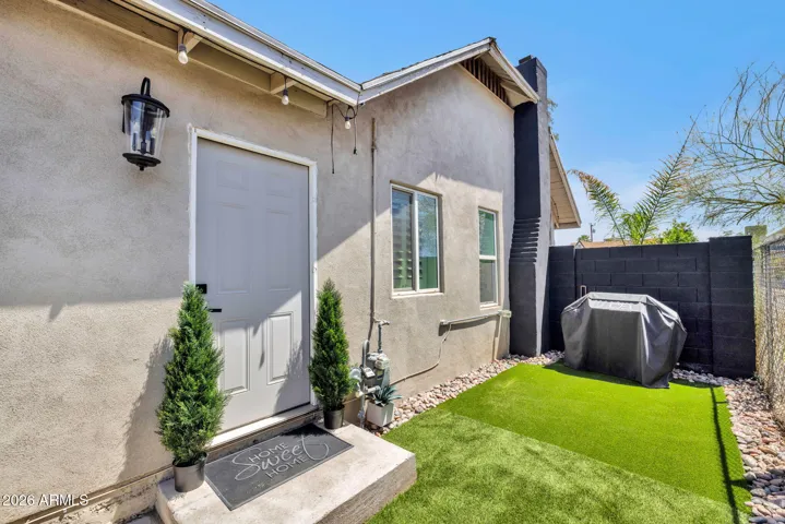 Side Yard with Turf and Walkway