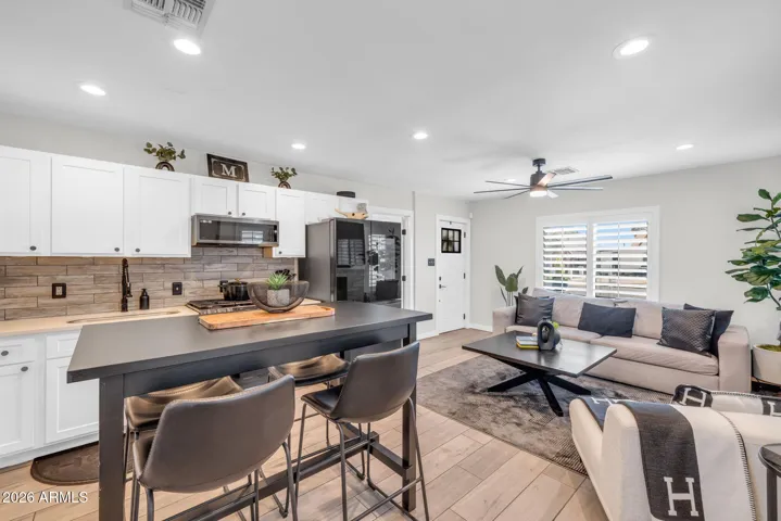 Open Living and Kitchen with Warm, Inviting Feel