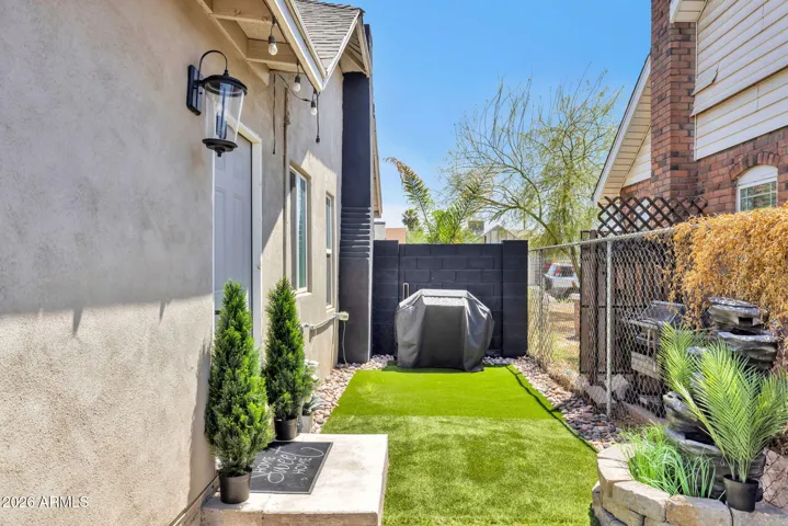 Side Yard with Turf and Private Access