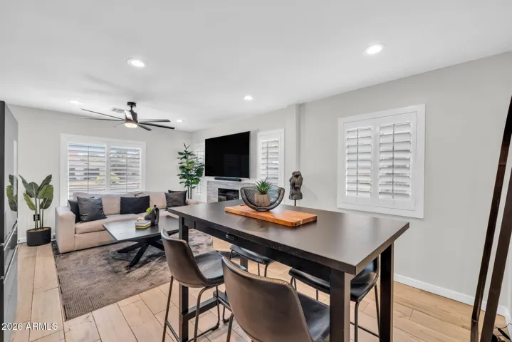Dining and Living Area with Bright, Open Layout