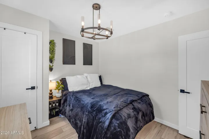 Secondary Bedroom with Modern Lighting Feature