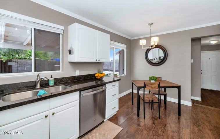 Kitchen has room for table or banquette